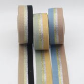 Classic Webbing 40mm with Gold + Silver Lurex Stripes 5/10/45mt #RUB3534 - ACCESSOIRES LEDUC BV
